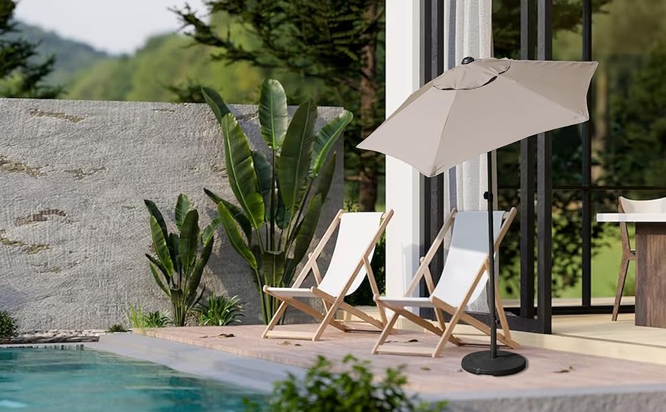 best spf patio umbrella SUPERJARE 15ft Large with Base included, Double Sided Outdoor Umbrella with Solar Lights, Pool Umbrella with Fade Resistant Canopy for Deck, Porch, Yard, Balcony, Beige : Patio, Lawn reignite your passion for outdoor dining and brighten your summer nights UV Resistant Patio Umbrellas |