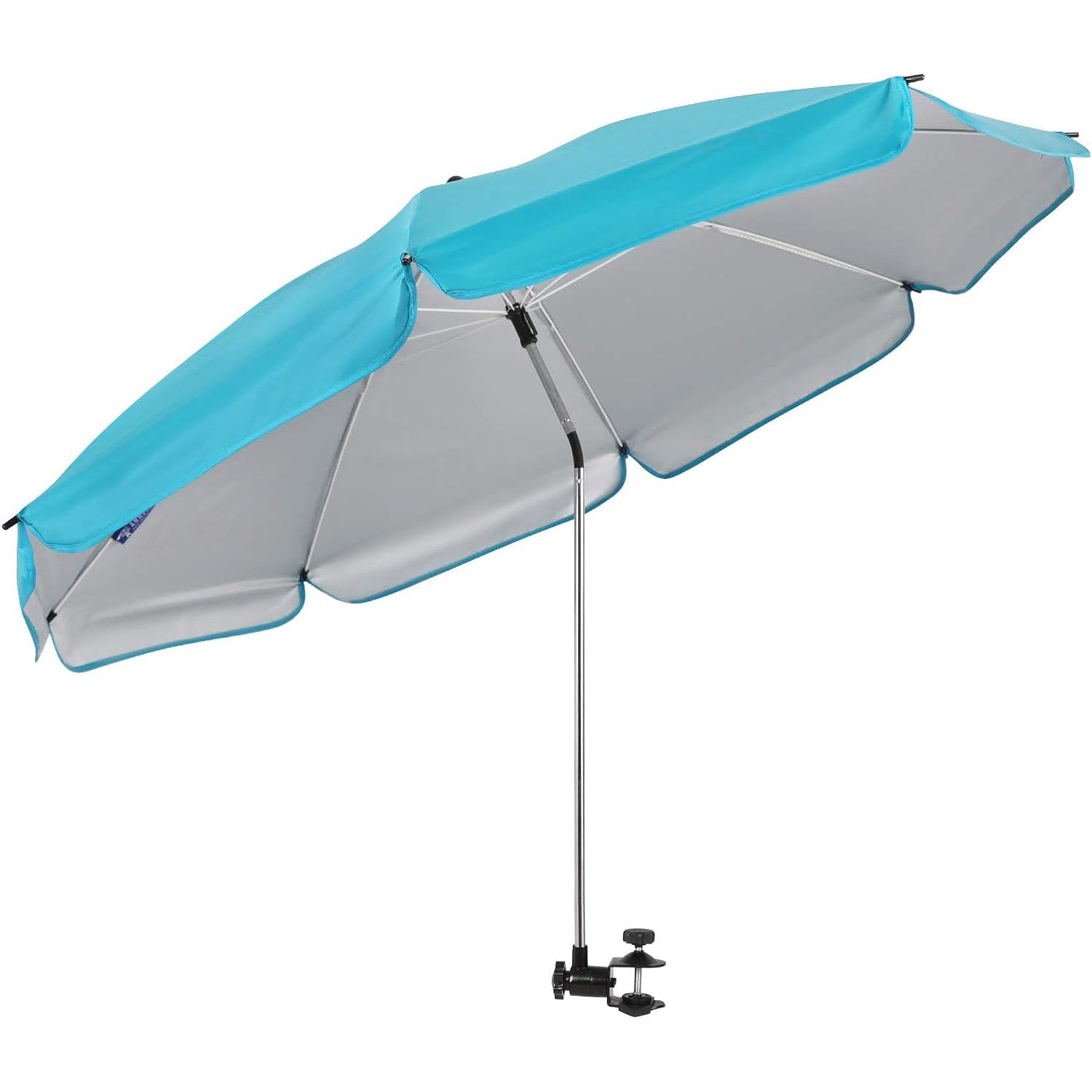 AMMSUN 52 inches XL Chair Umbrella with Universal Clamp Sky Blue