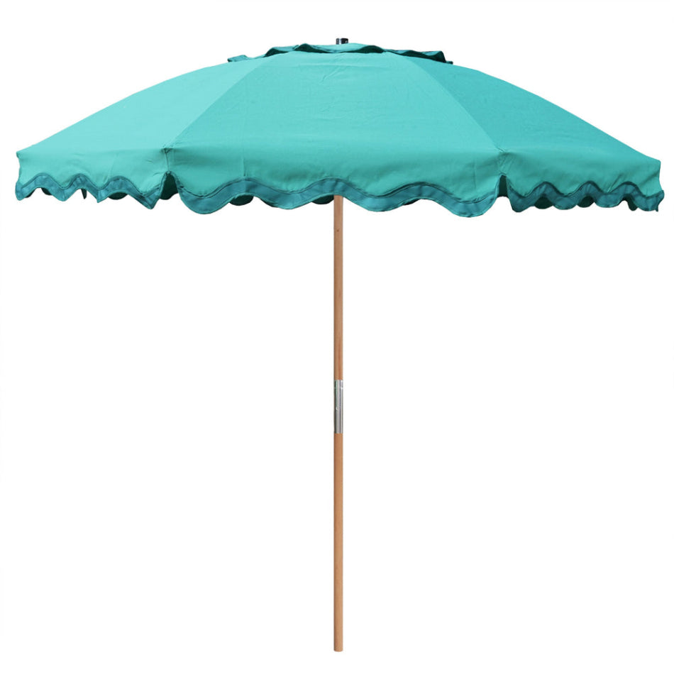 aqua blue patio umbrella AMMSUN 7.8ft Beach & Patio Umbrella,Teal Green,steel ribs
