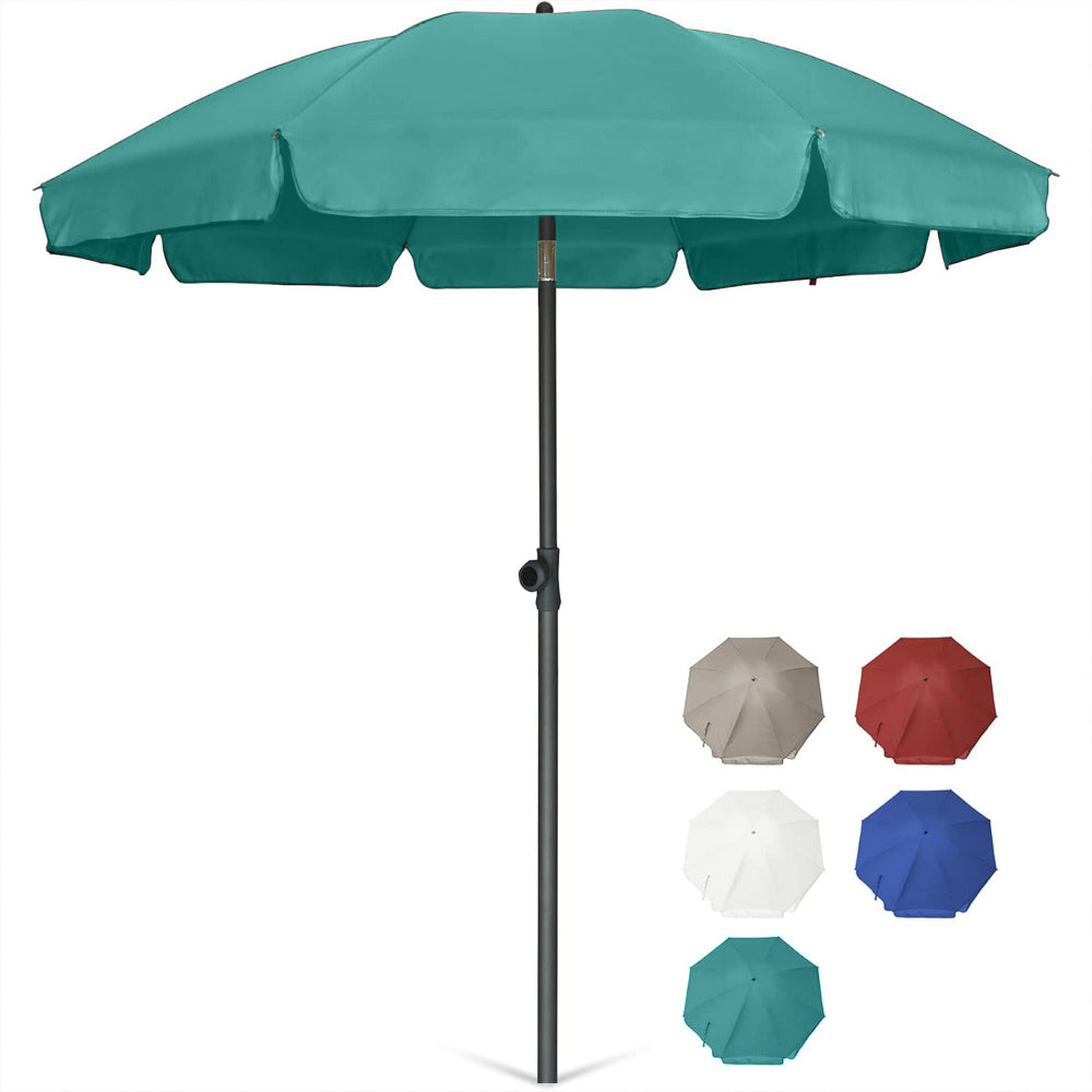 AMMSUN 6.5ft Patio Table Umbrella, Turquoise AMMSUN 6.5ft Patio Table Umbrella, Turquoise