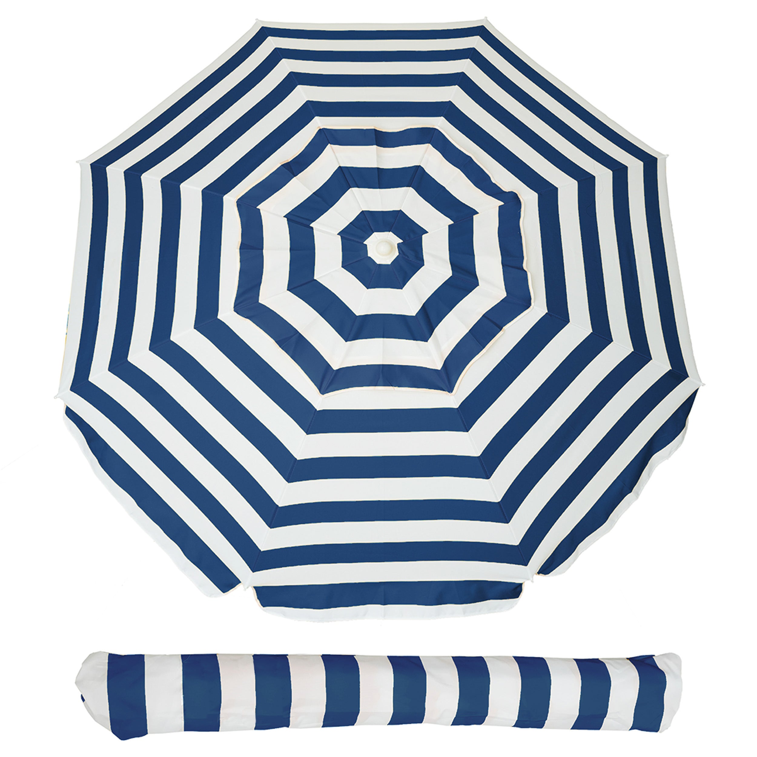 AMMSUN 6.5ft Outdoor Umbrella Red Blue