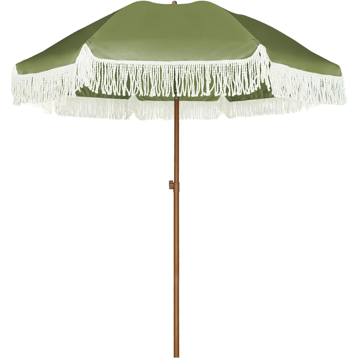 AMMSUN 7ft Patio Tassel Umbrella Sage Green