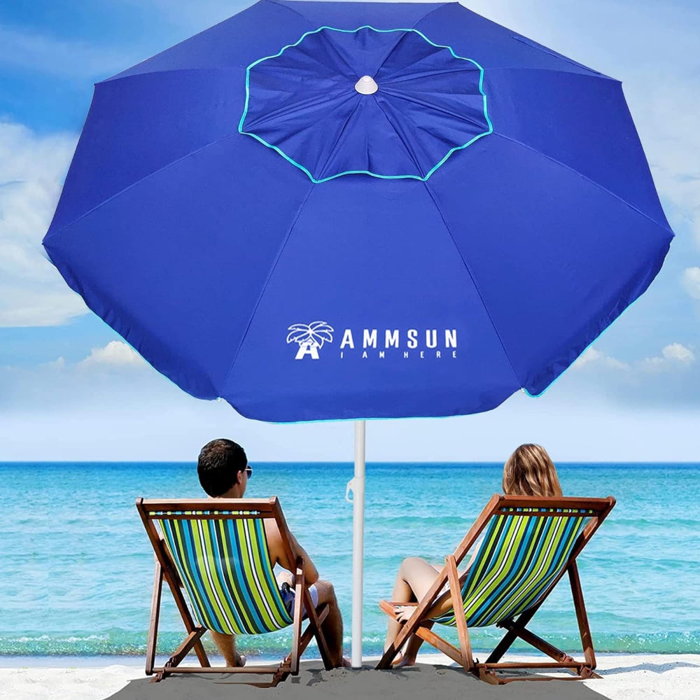 ammsun 6.5 ft outdoor patio beach umbrella sun shelter AMMSUN 6.5ft Outdoor Umbrella,Blue