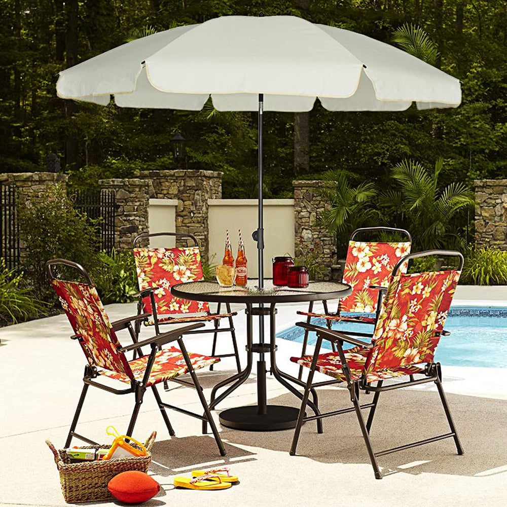 6 white patio umbrella AMMSUN 6.5ft Patio Table Umbrella,White