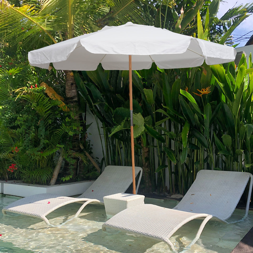 ammsun patio umbrella AMMSUN 7.8ft Beach & Patio Umbrella,Vintage White