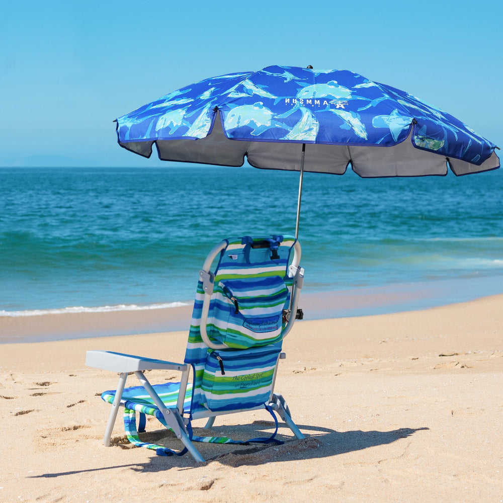 florida umbrella with patio chair sers AMMSUN 47inches Chair Umbrella with Universal Clamp,Sharks