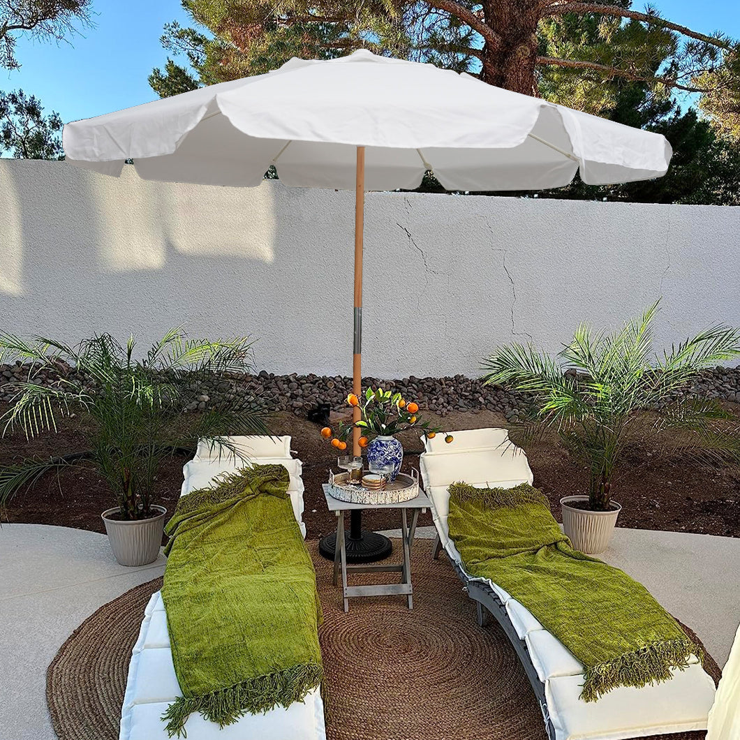 ammsun patio umbrella AMMSUN 7.8ft Beach & Patio Umbrella,Vintage White