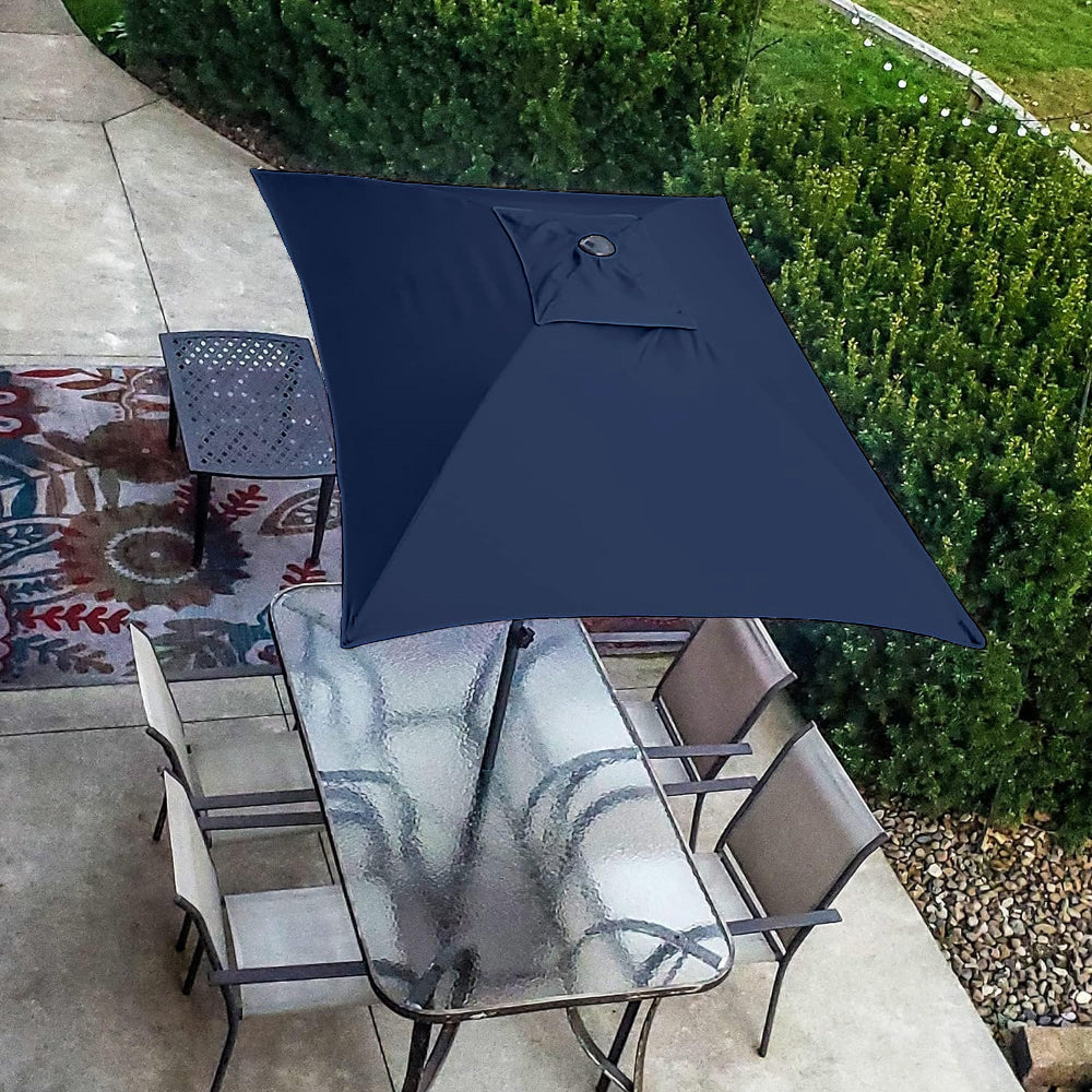 AMMSUN 6.6 x 4.3ft Rectangular Patio table Umbrella,Navy Blue AMMSUN 6.6 x 4.3ft Rectangular Patio table Umbrella,Navy Blue