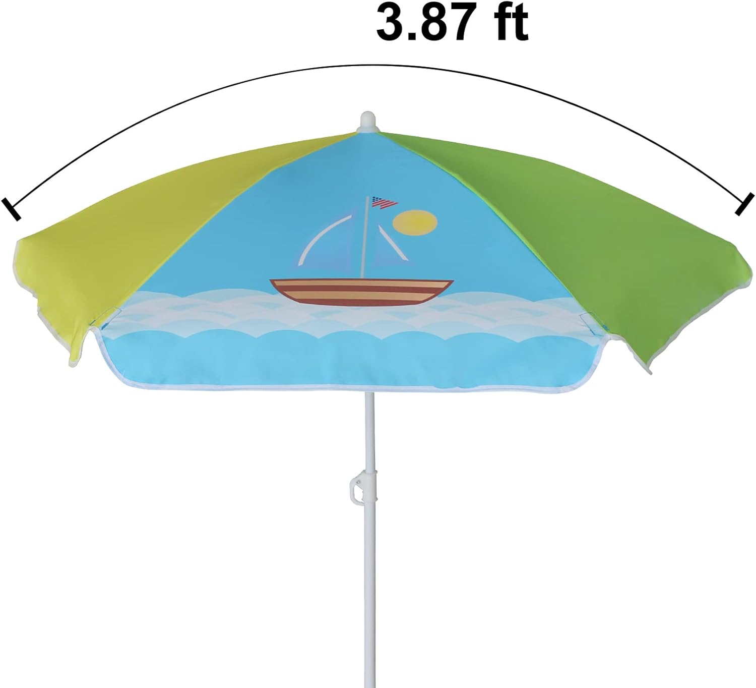 AMMSUN 47 inches kid Umbrella for Sand and Water Table Boat Pattern