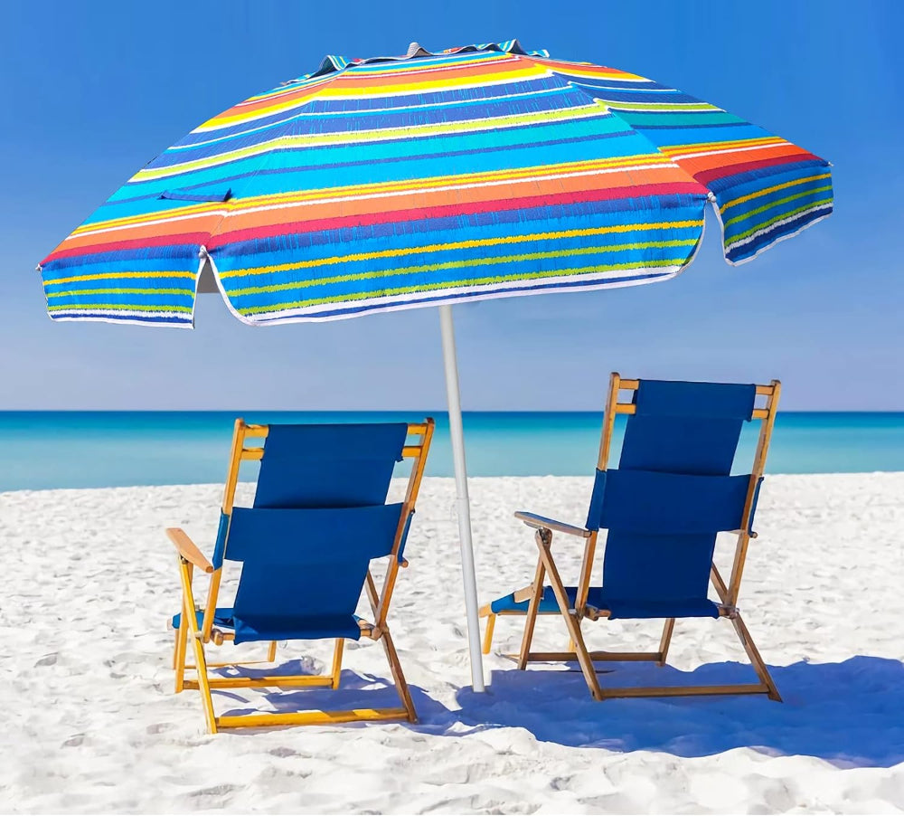 ammsun 6.5 ft outdoor patio beach umbrella AMMSUN 6.5ft Outdoor Umbrella,orange stripes