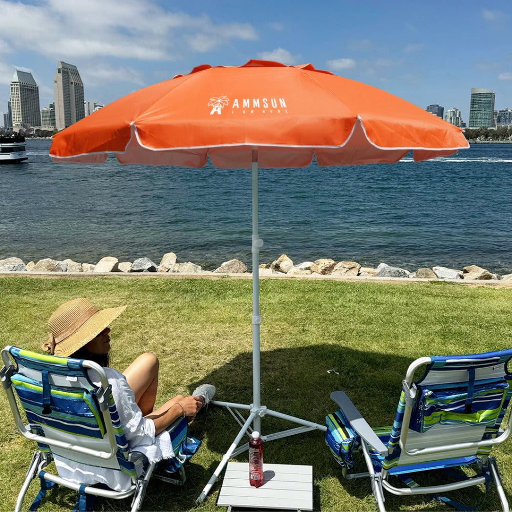 dunham's sports patio umbrella AMMSUN 6.5ft Portable Lightweight with Stand-Orange Lightweight Free Model:JB8U40-300DG lumo jigs Shakespeare Micro Series 4ft