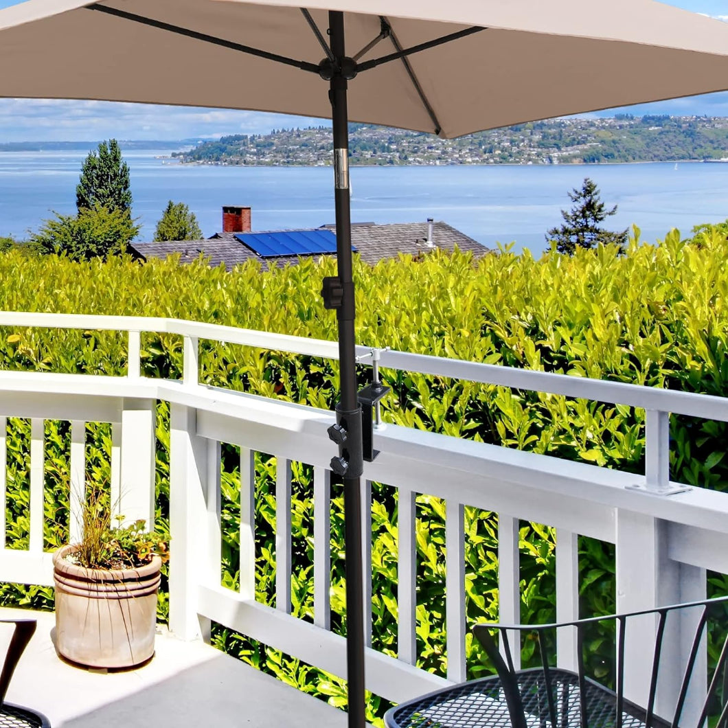 baluster patio umbrella stand AMMSUN Heavy Duty Upgraded Patio Umbrella Clamp 360 Degree rotatable