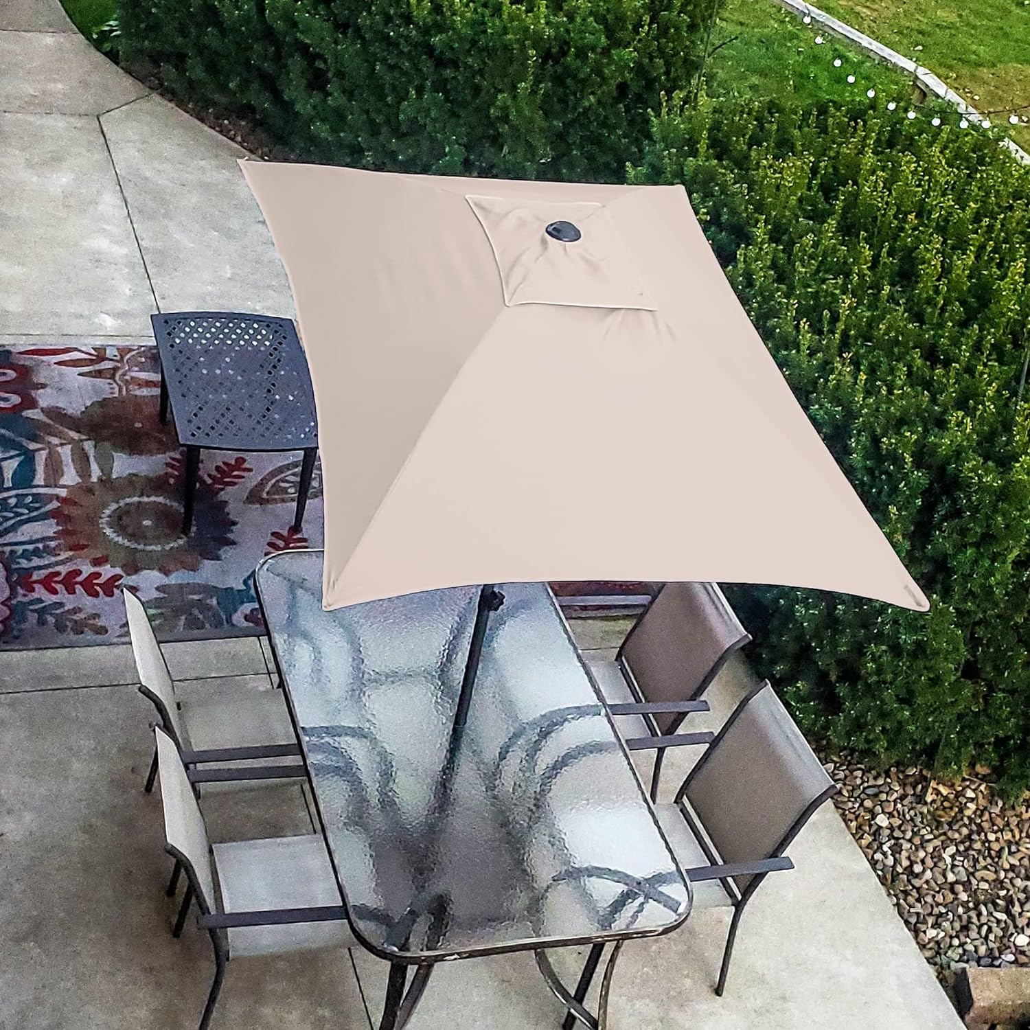 faded patio umbrella ABCCANOPY 9FT Outdoor Table Umbrella 8 Ribs OLEFIN 5-Year No Fading Burgundy Stripe Featuring a user FADED OUTDOOR PATIO UMBRELLA MAKEOVER