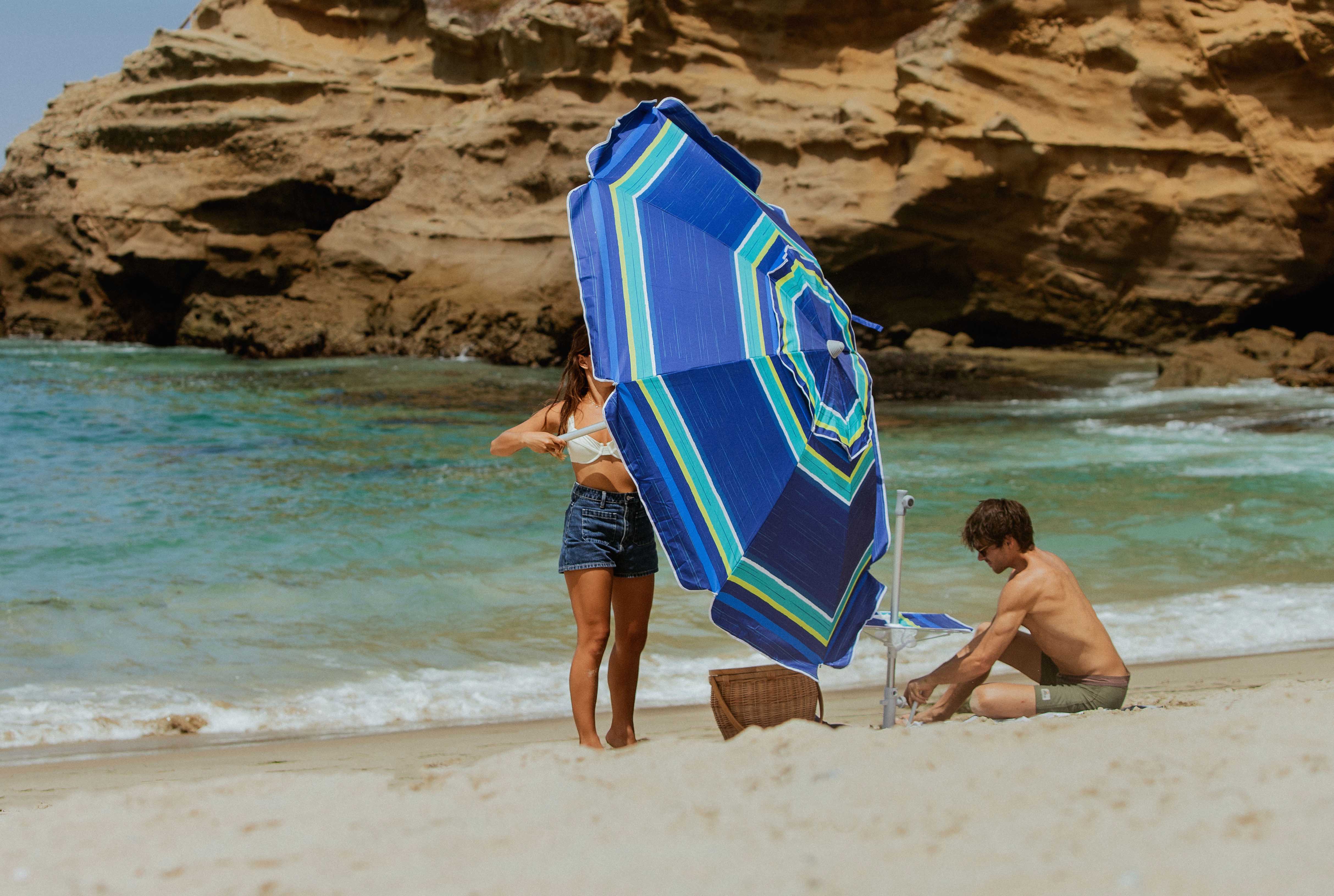 can you use a patio umbrella at the beach Our Umbrella 6ft 8-rib Printed Lemon Tree How Tall Is an Average