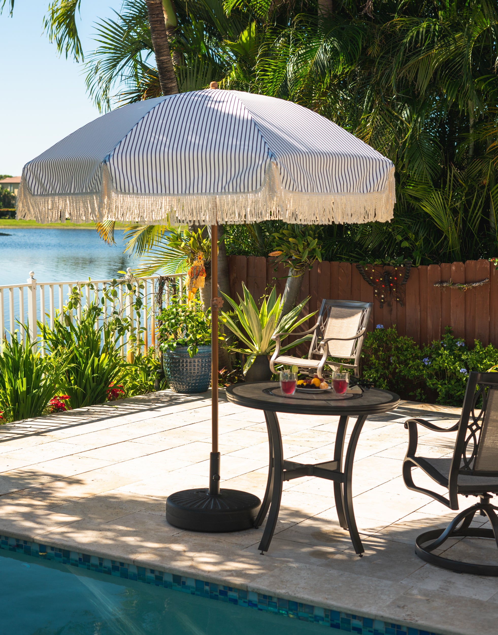 can i use a beach umbrella on my patio Xzomystify Pink Tiki Umbrellas for Patios Outside 6' Outdoor Market with Fringe Umbrellas for Sand with Tilt Boho Umbrella Outdoor Patio UPF50+ Sun Protection Adjustable Height Can I Use a Beach