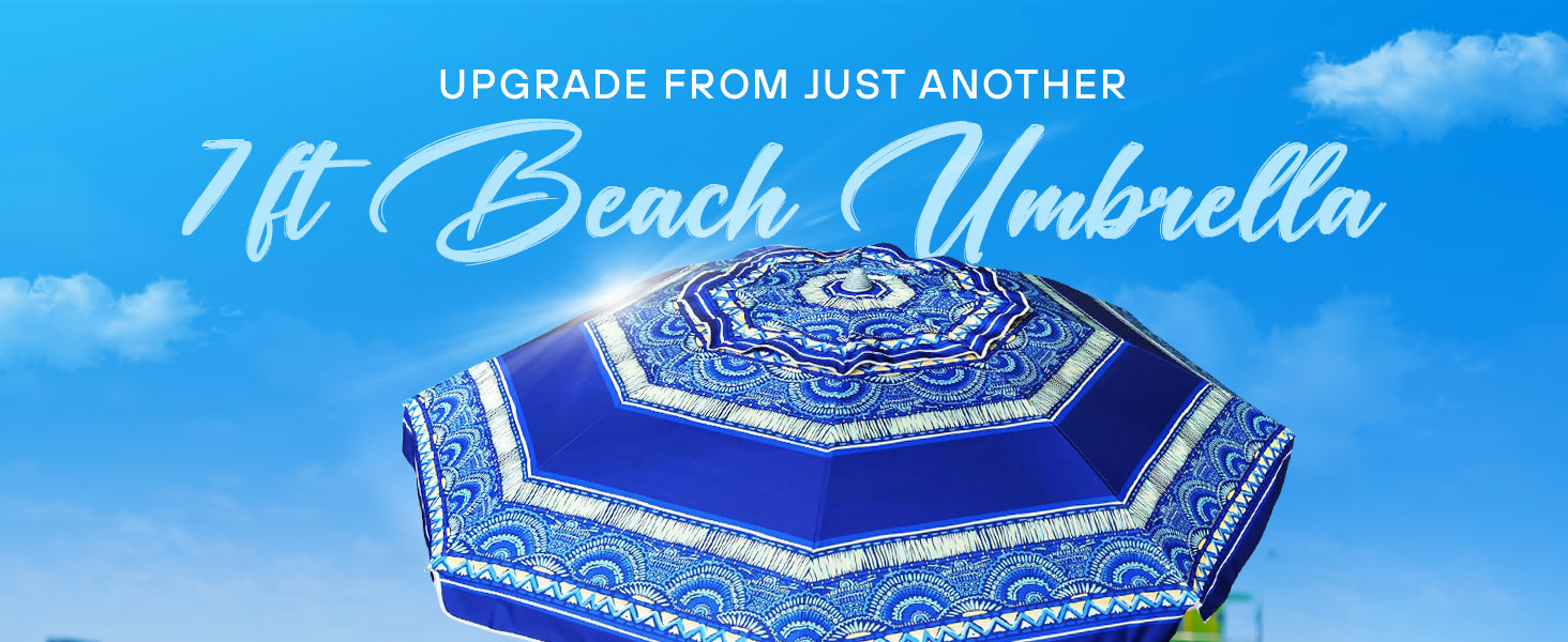 A woman relaxes under an umbrella on the beach beach umbrella for sand with table tray and sand anchor