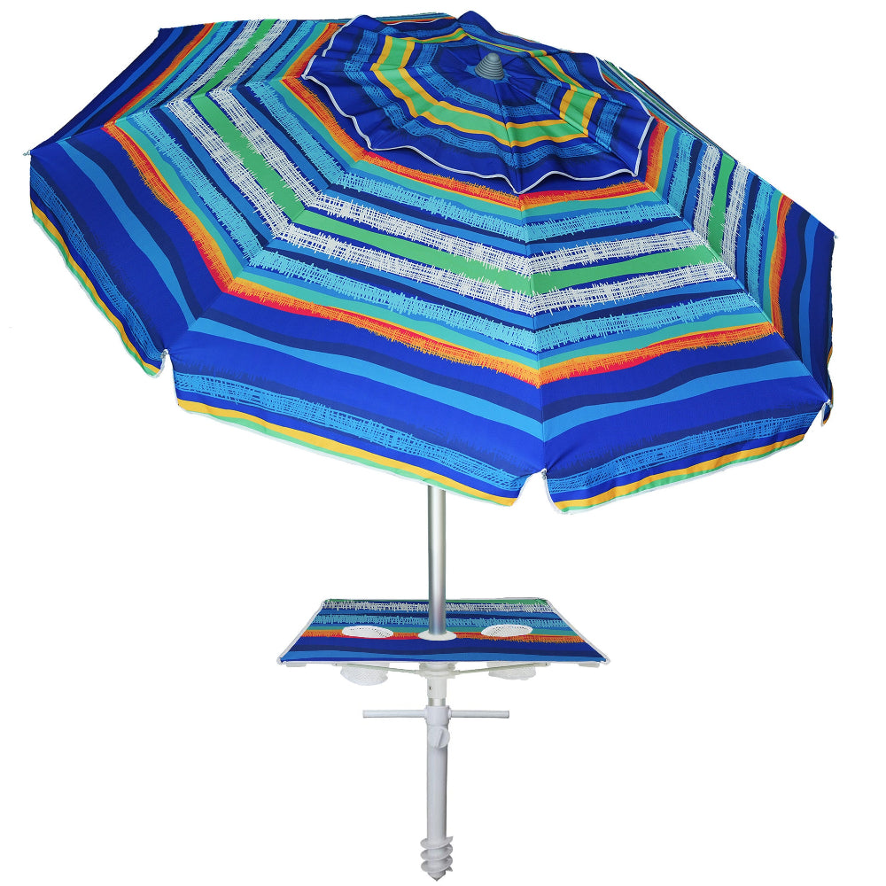 Blissun 7 2 Beach Umbrella With Sand Anchor Outdoor Portable Beach Umbrella For Sand With Tilt Pole Carry Bag Air Vent