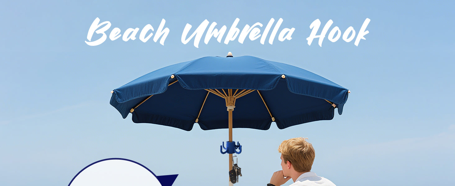 AMMSUN blue plastic hook with 4-prongs for beach accessories must haves