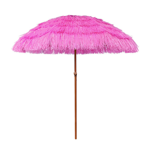 7.5 round patio umbrella canopy replacement hot pink AMMSUN 7.5ft Hula Thatched Tiki Patio Umbrella Hawaiian Style,Hot Pink