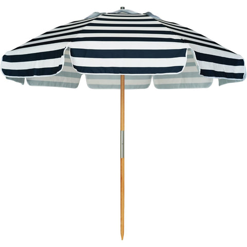 AMMSUN 7.5ft Commercial Grade Beach Umbrella,Navy Stripes