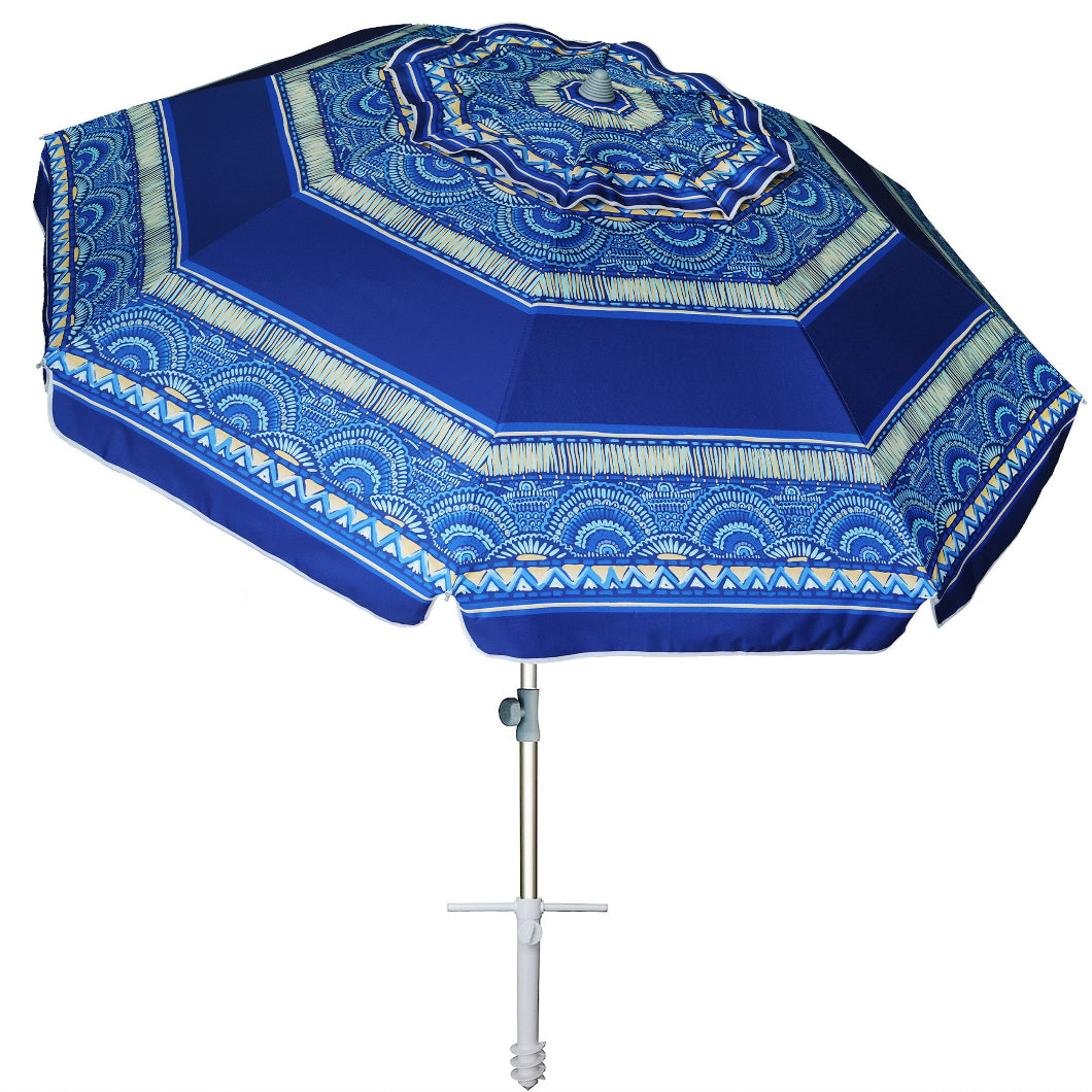 7 ft patio umbrella walmart AMMSUN 7ft Beach Umbrella With Sand Anchor,multicolor stripes