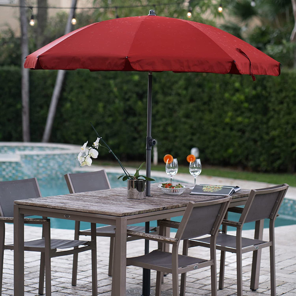 cheap patio table umbrellas AreShark 12 FT Umbrella for Outdoor, Outdoor Umbrella, Outdoor Patio with 8 Sturdy Ribs, Patio Umbrellas for Market, Garden, Deck, Backyard, Pool (Cerulean) : Patio, Lawn & Garden You can happily enjoy an afternoon tea under 7.5 ft AMMSUN 6.5ft Patio Table Umbrella,Maroon
