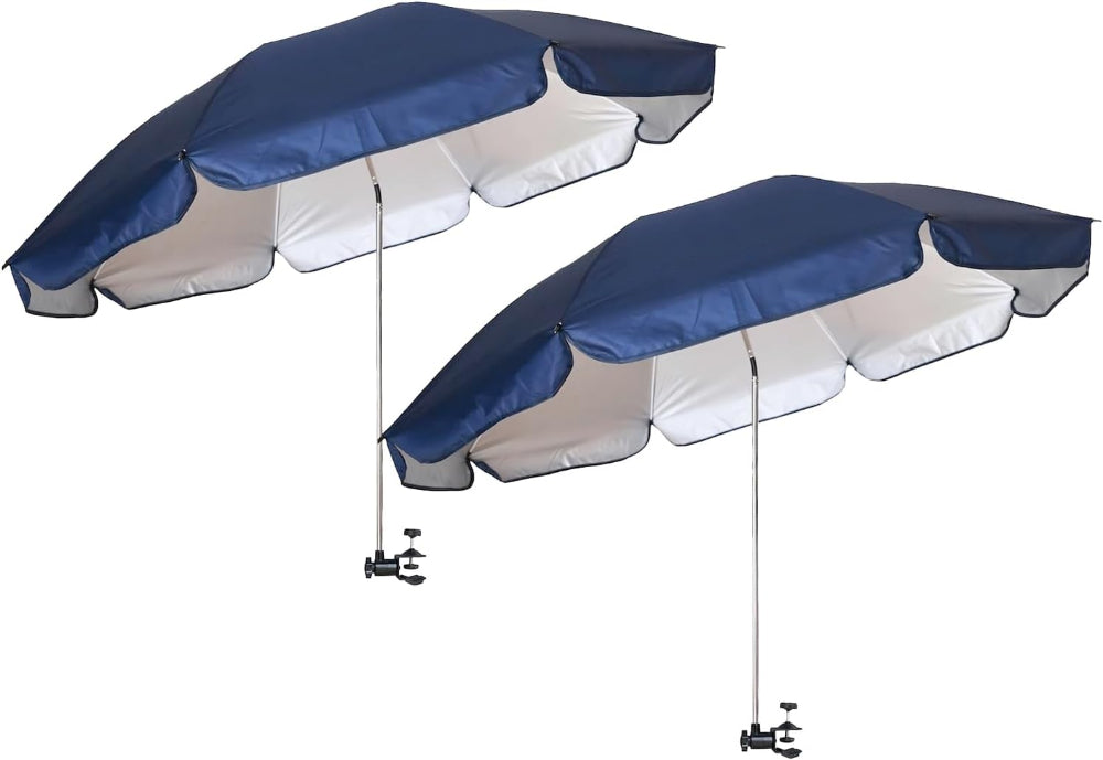 AMMSUN 52inches beach chair umbrella with universal clamp for camping chairs with canopy suitable for outdoor activity