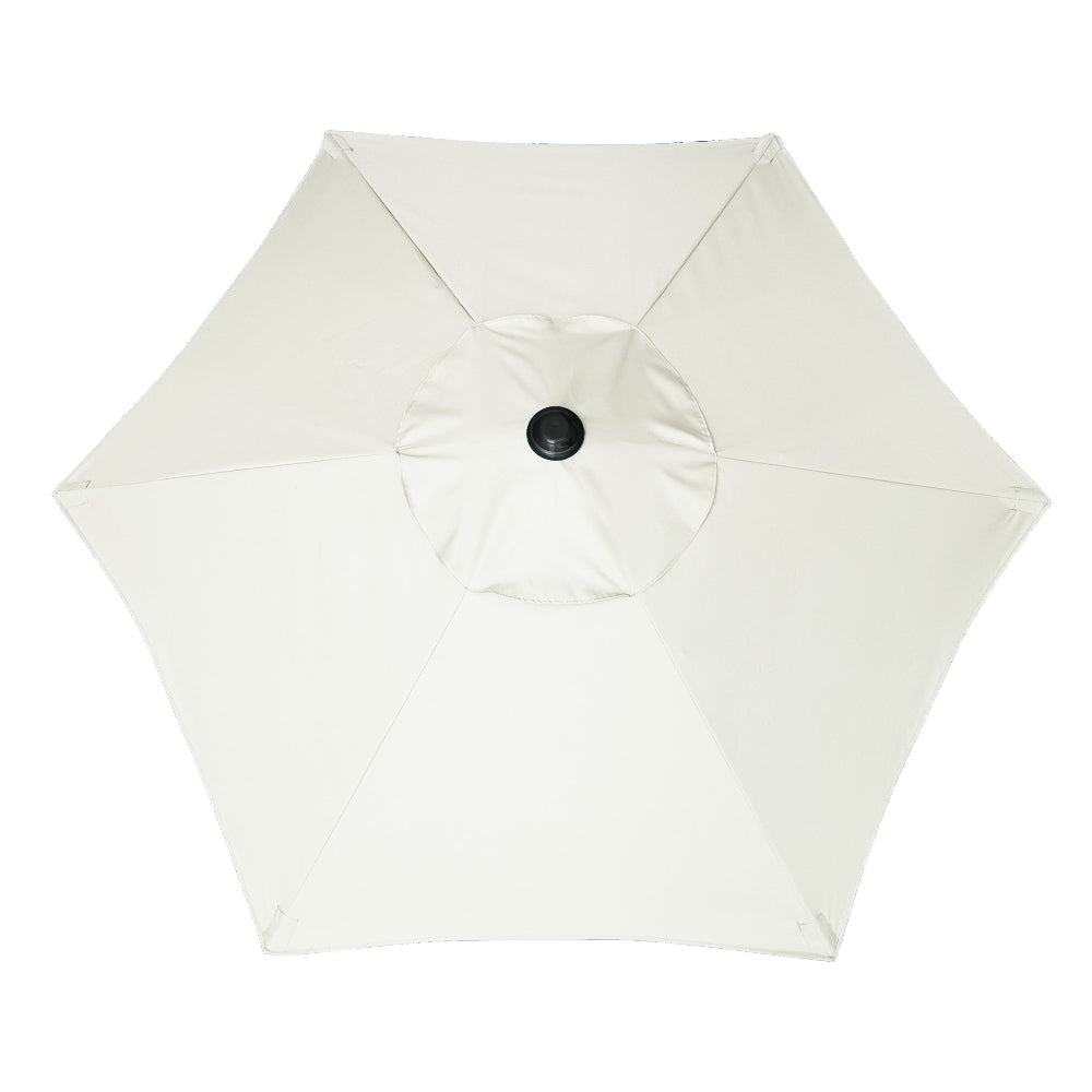 6 white patio umbrella Cantilever The structured canopy creates architectural interest while offering generous coverage for outdoor seating areas 6 ft. Matted White Aluminum