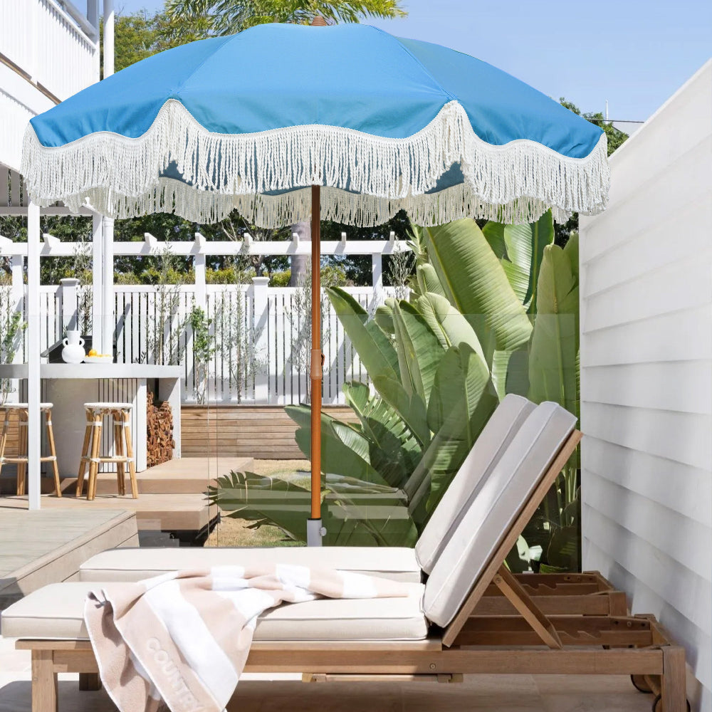 ammsun 6.5 ft outdoor patio beach umbrella 6.5ft Twice Folded Portable with Sand Anchor Windproof Tilt Pole Air vent UPF 50+ Protection Fits in a large Suitcase Compact For Travel Garden Pool Backyard Sky and decent Construction AMMSUN 6.5ft Travel Folded Beach