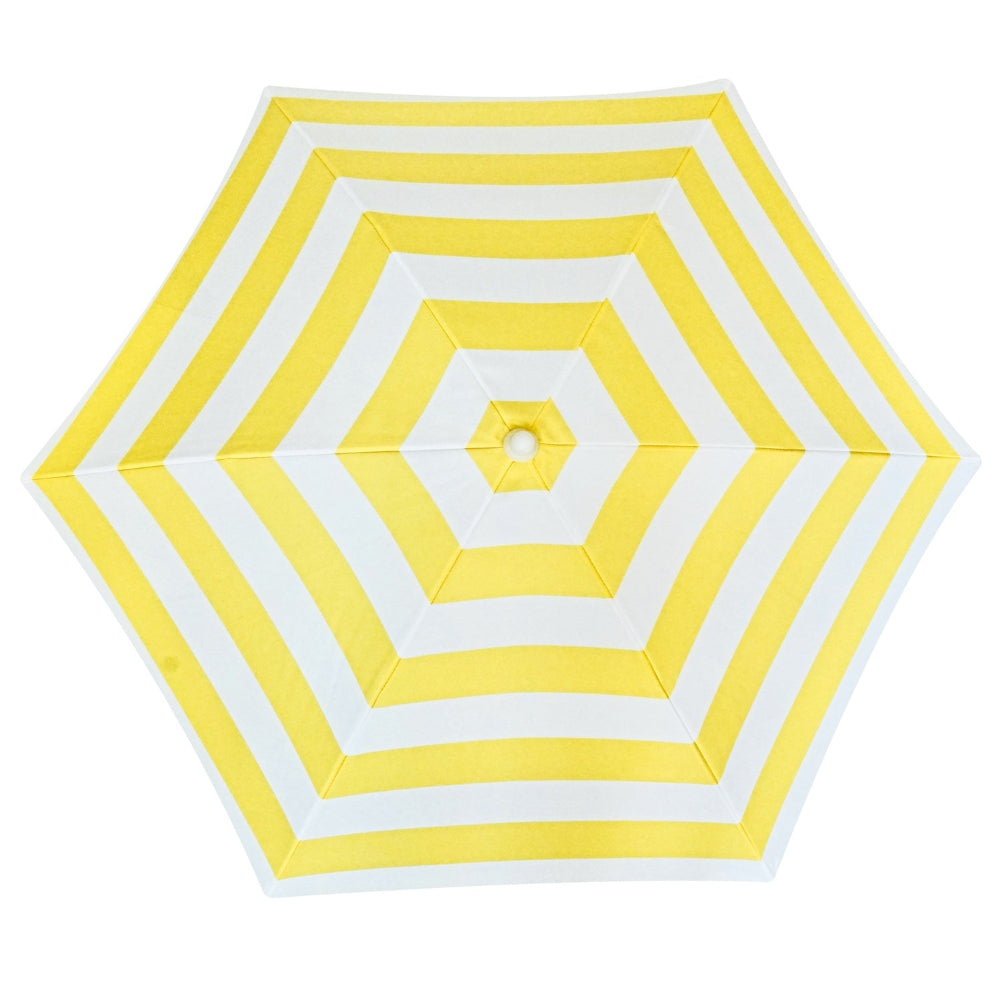 AMMSUN 5ft yellow white kids Umbrella for water table sand box -  beach umbrella for sand