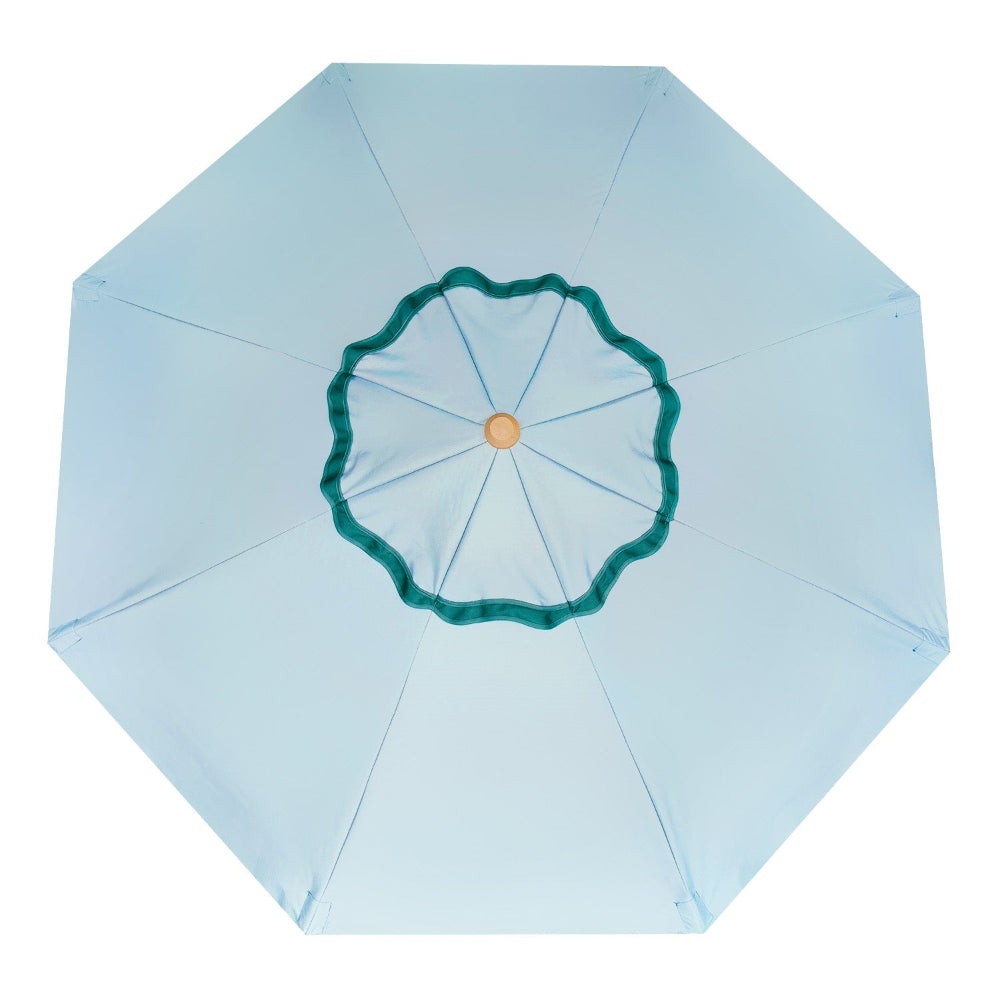 AMMSUN Vintage Wood outdoor umbrellas for patio, with pulley lift has Wipe With Dry Cloth UPF 50+ for dining tables