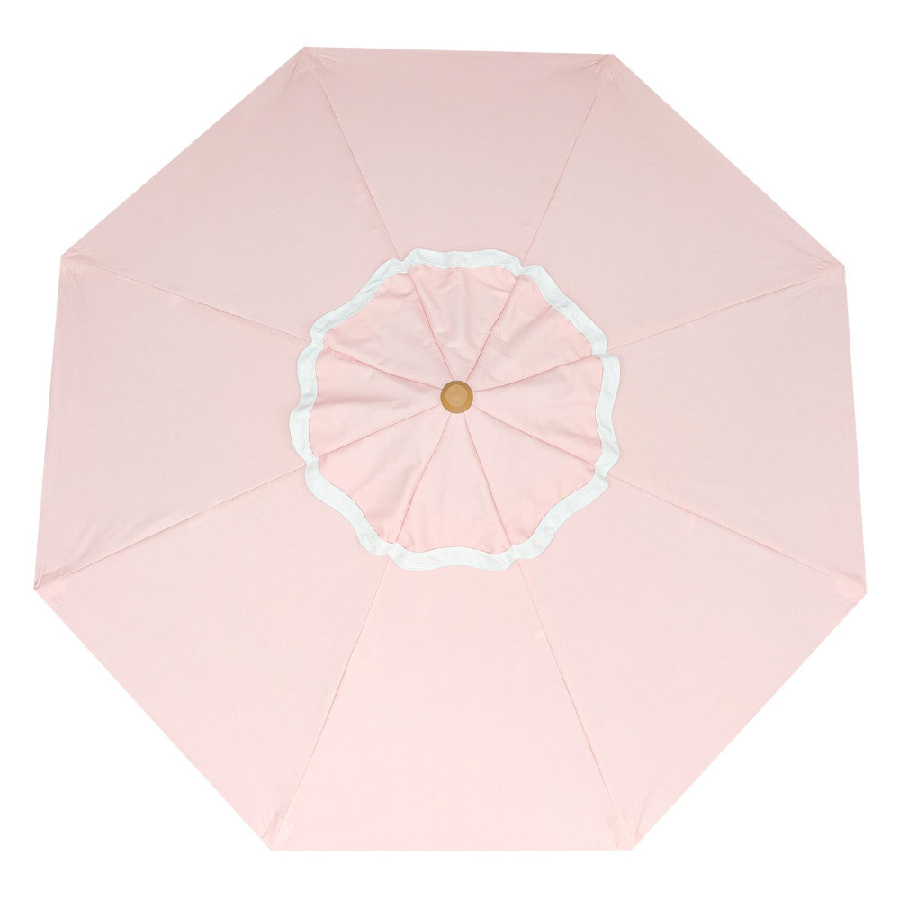 AMMSUN Vintage Woodoutdoor patio umbrella, with pulley lift has Wipe With Dry Cloth UPF 50+ for dining tables