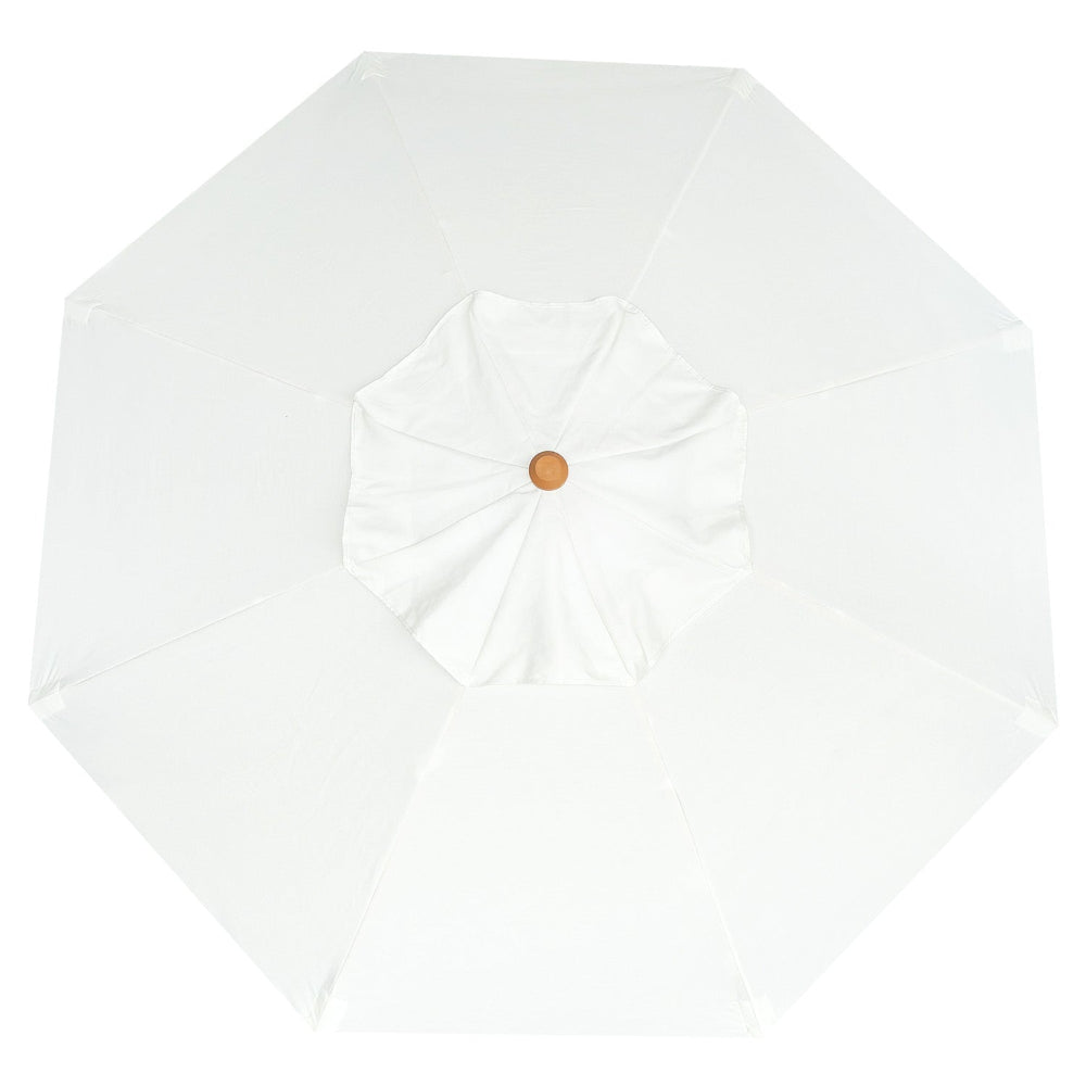 AMMSUN Vintage Wood in pool umbrella for sun shelf, with pulley lift has wipe with dry cloth UPF 50+ for dining tables