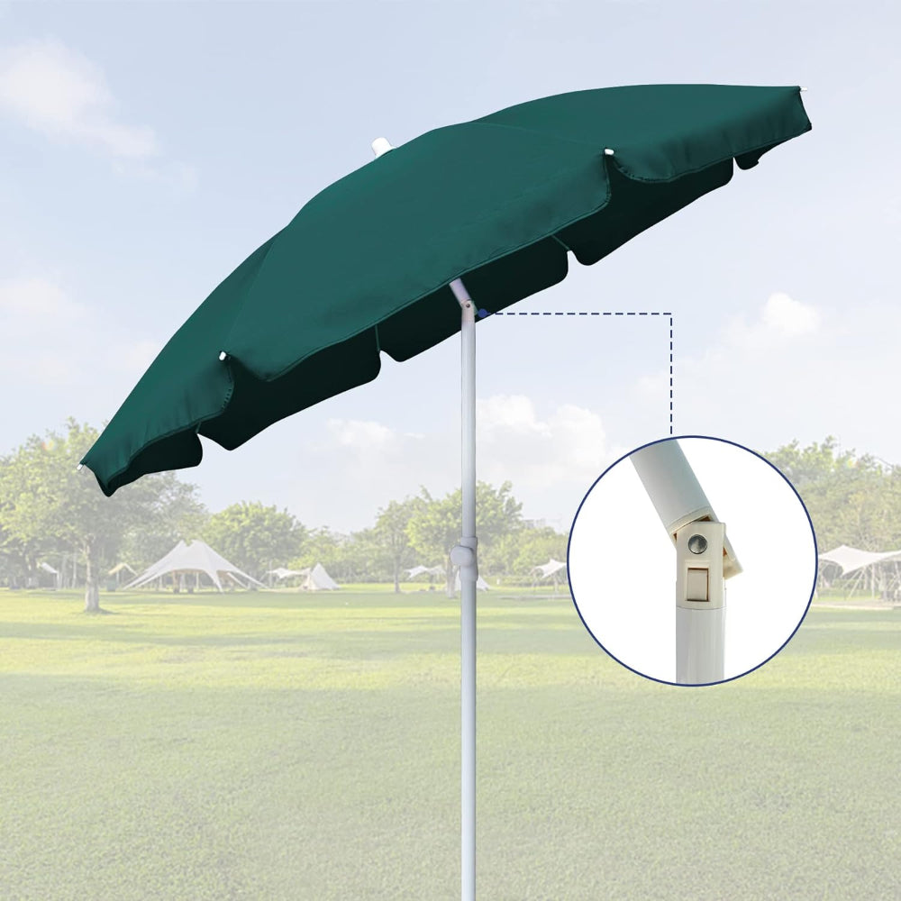 green patio umbrella AMMSUN 6ft Outdoor Picnic Umbrella,Green