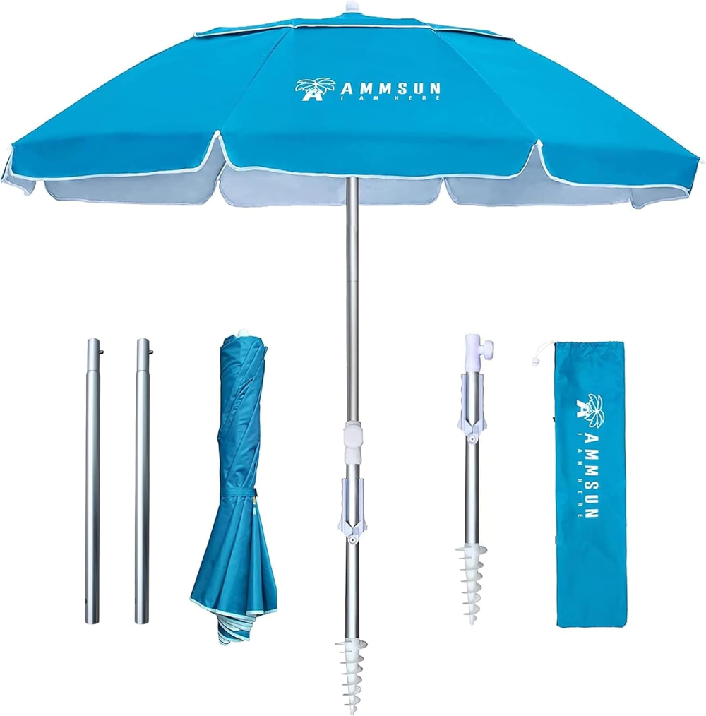 extension pole for patio umbrella AMMSUN Replacement Lower Extension Pole for Beach Twiced-Folded Umbrellas