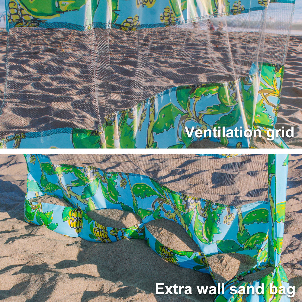 Additional privacy sunwall for AMMSUN 6.2ft ×6.2ft beach cabana,Easy ...