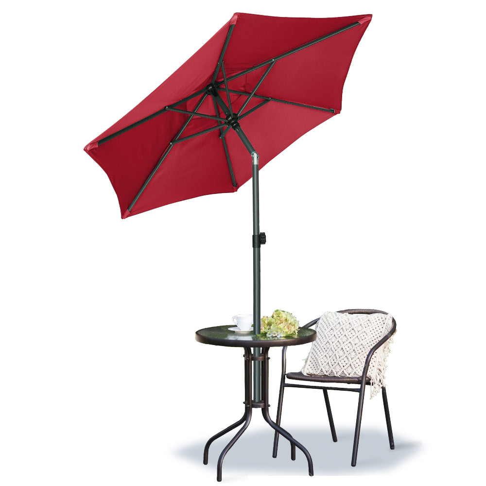 6 ft. patio table umbrella AMMSUN 6ft Patio Table Umbrella,Red