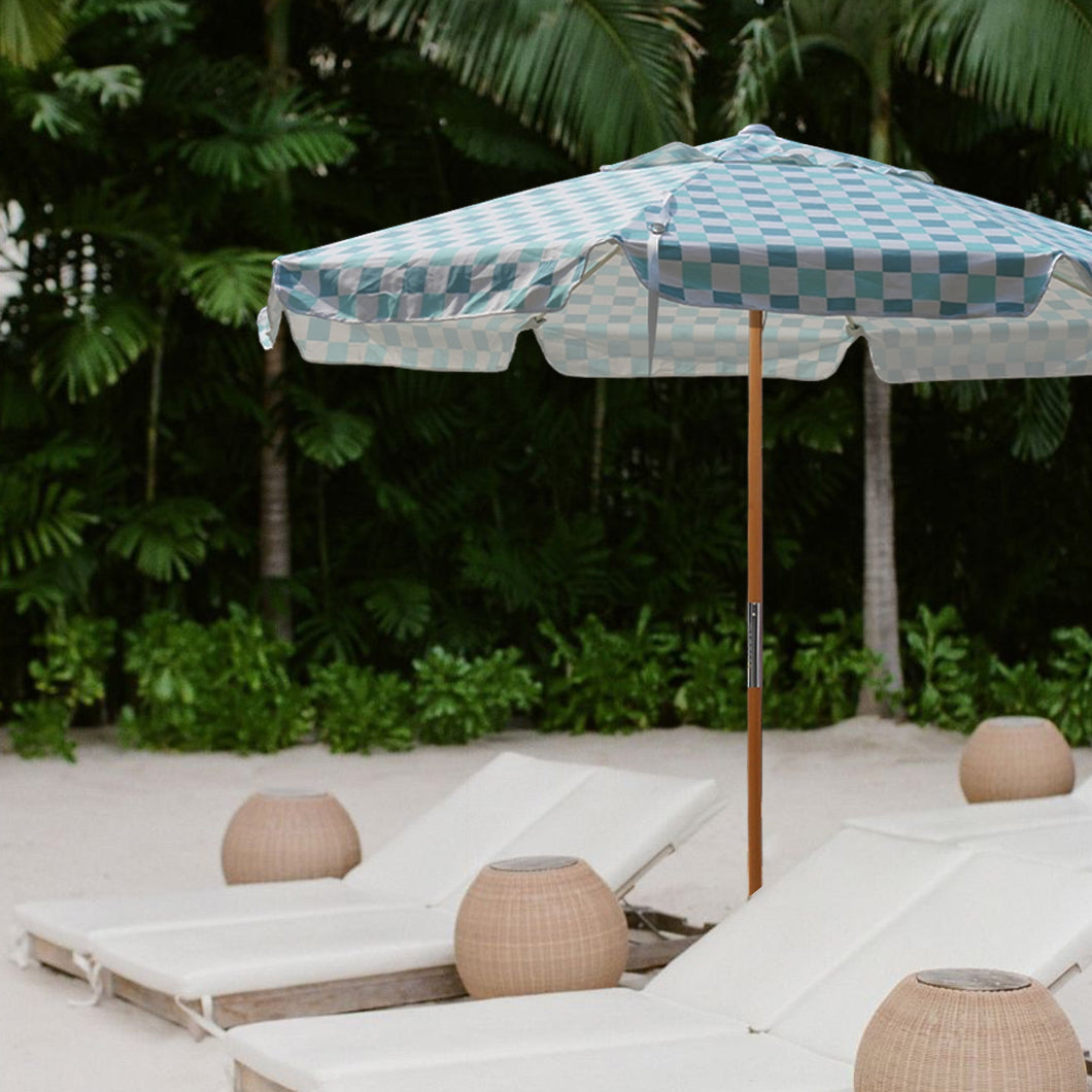 hamilton beach patio umbrella AMMSUN 7.8ft Beach & Patio Umbrella,Green check