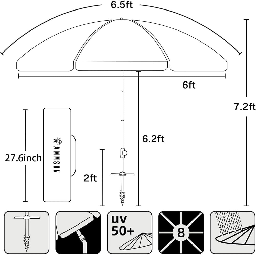 Parasol Plage 198CM Bouton Poussoir Inclinable Ancrage Sable Sac Transport Abri Solaire Vert | Leroy Merlin Parasol Plage 198CM Bouton Poussoir Inclinable Ancrage Sable Sac Transport Abri Solaire Vert | Leroy Merlin