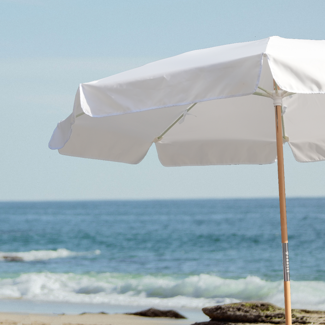 ammsun patio umbrella AMMSUN 7.8ft Beach & Patio Umbrella,Vintage White