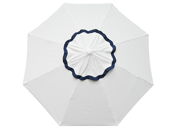 blue and white outdoor patio umbrella AMMSUN 7.8ft Beach & Patio Umbrella, Blue Flaps White