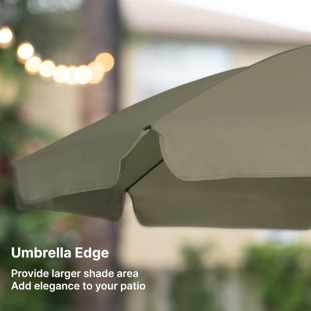 AMMSUN 6.5ft tan umbrella for patio table outdoor patio umbrellas clearance offers a larger shaded area