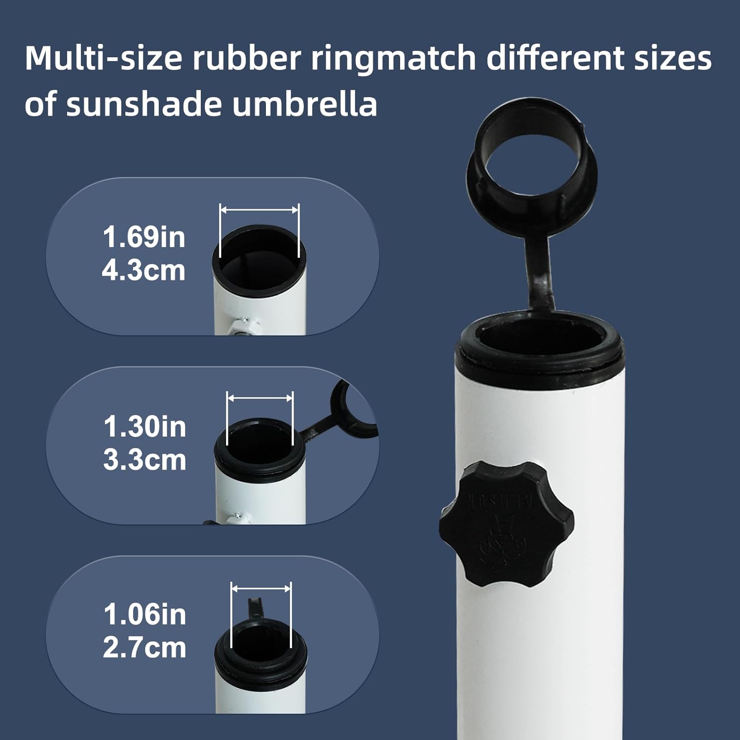 AMMSUN Portable Steel Foldable Umbrella Stand and water bag for stability