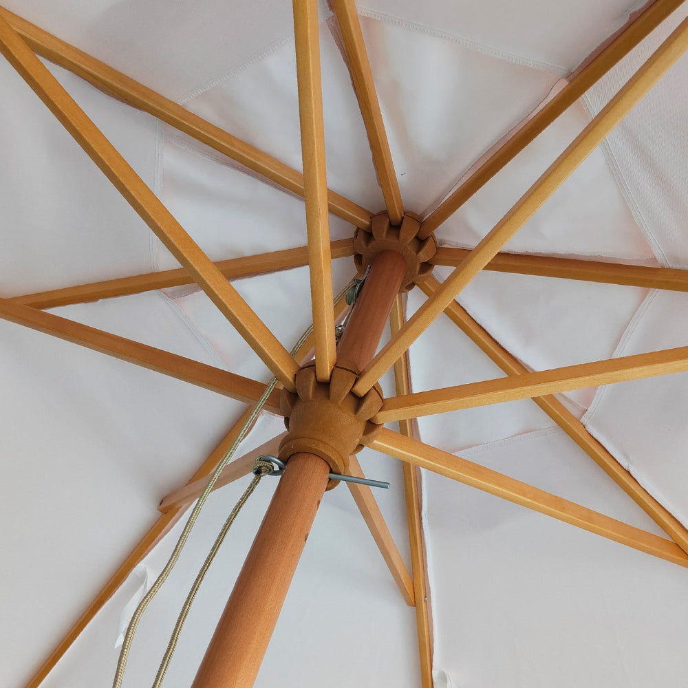 AMMSUN beach umbrellas for sand with pulley system for yard umbrella beach has wood pole and ribs