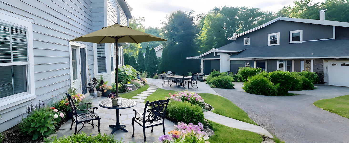 AMMSUN 6ft beige best choice patio umbrella for outdoor umbrella on the patio