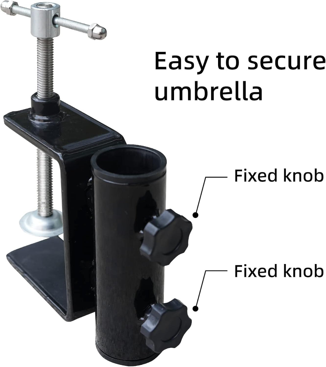 clamp for patio umbrella AMMSUN Heavy Duty Upgraded Patio Umbrella Clamp 360 Degree rotatable
