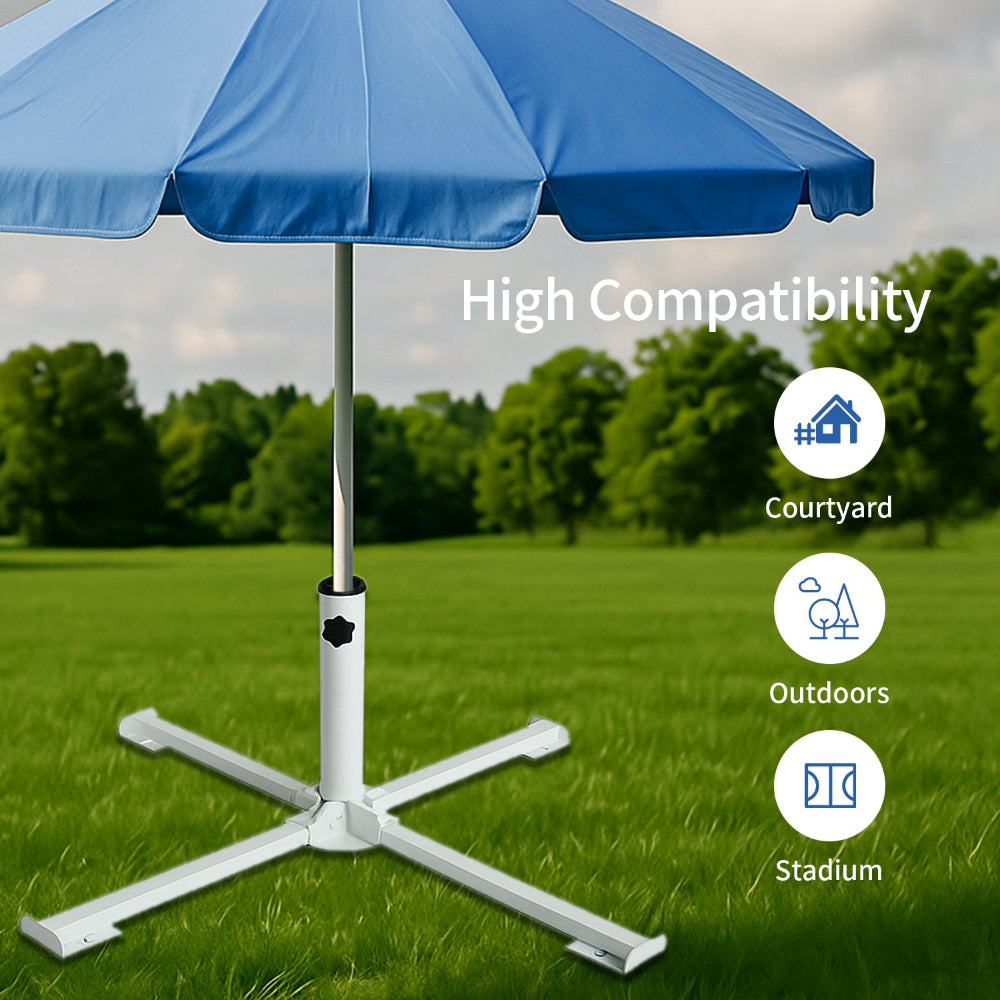 convert beach umbrella to patio stand AMMSUN Portable Steel Foldable Umbrella Stand with additional water bag