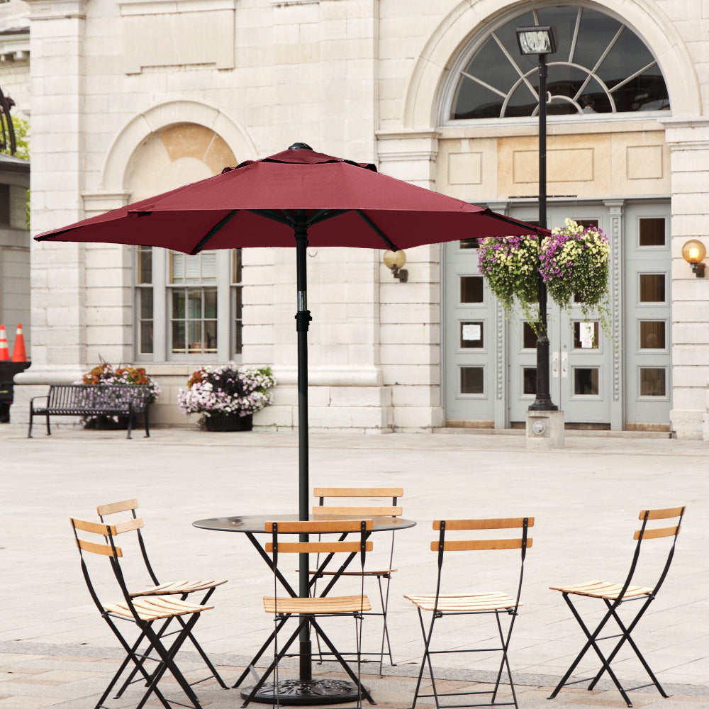 AMMSUN 6ft Patio Table Umbrella,Maroon
