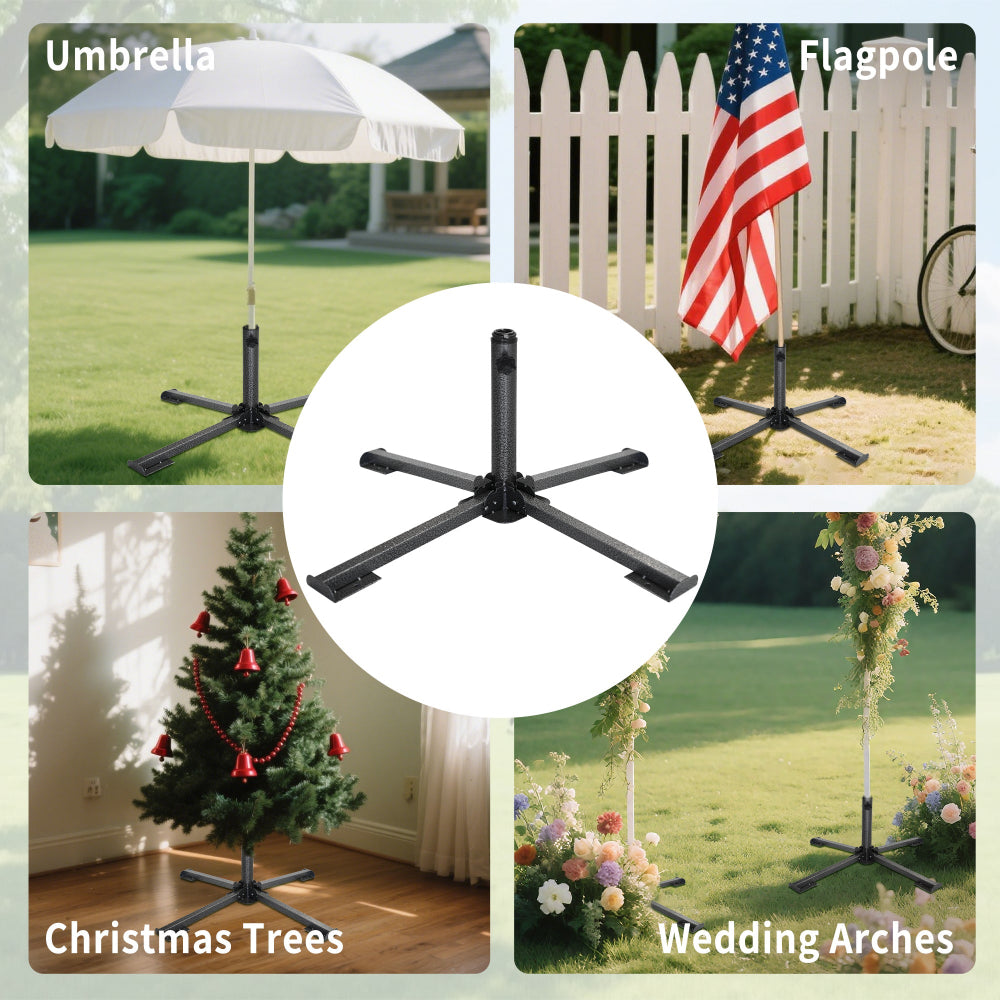 AMMSUN portable patio umbrella base for grass stand fits for umbrella, flagpole, Christmas trees and wedding arches