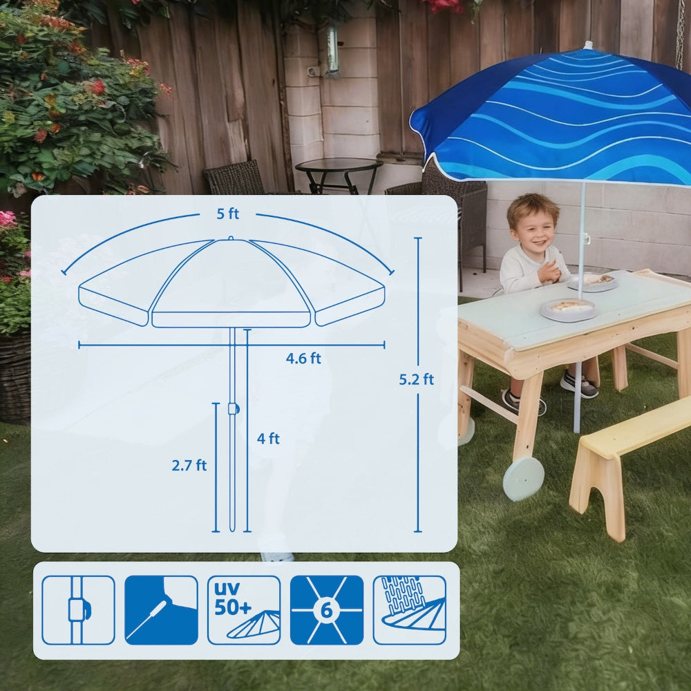 child size patio umbrella ShedRain Kids for Boys & Girls Kids Durable Umbrellas for children Beach Camping Garden Outdoor Play Shade Burbell 1 Set Kids Beach